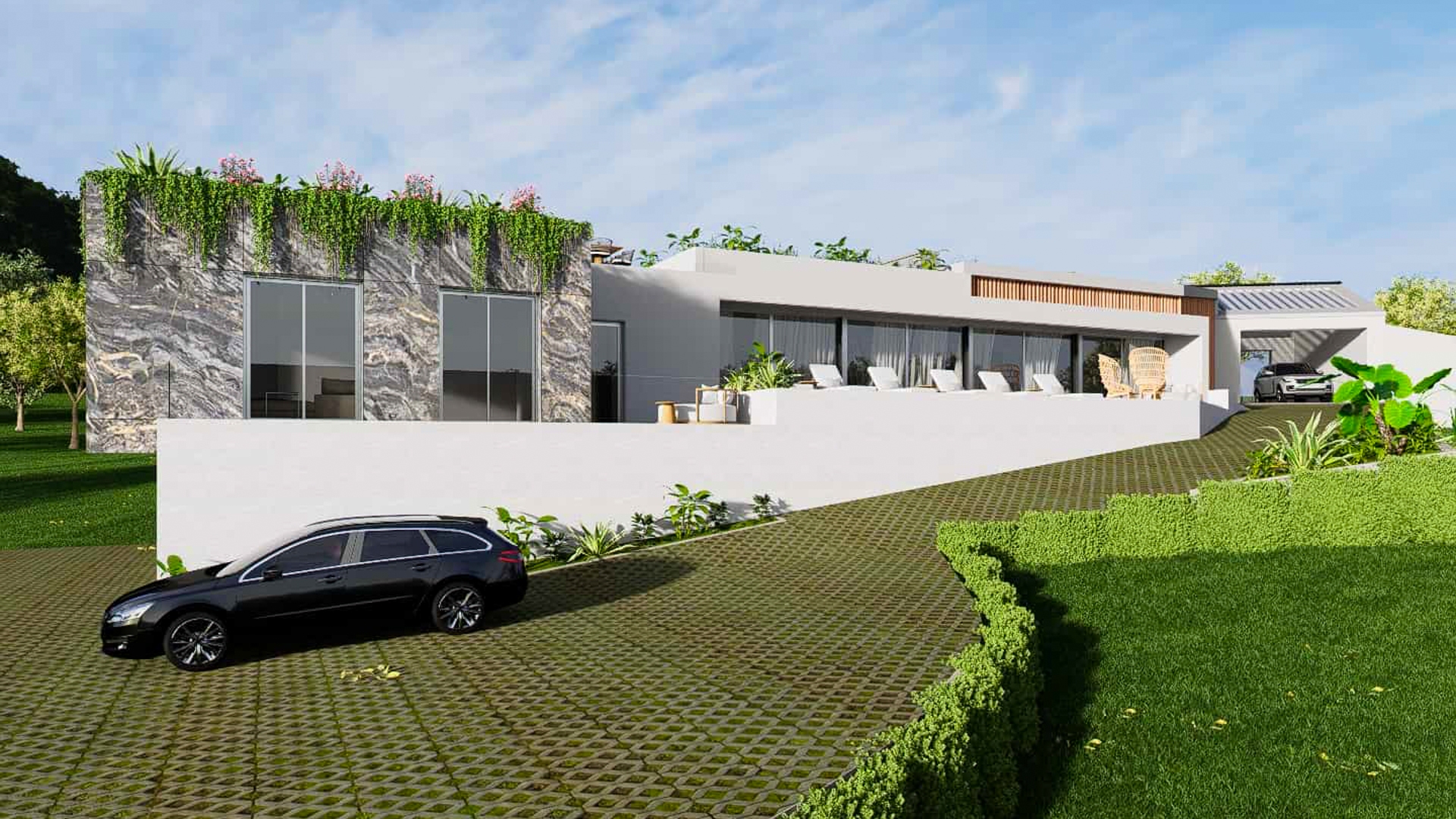 Plot with Approved Project for 4 Bedroom Contemporary Villa with Sea Views in Loulé | VM2173 Investment: good sized plot in elevated area with panoramic and sea views close to amenities such as shopping and golf. Approved project for a contemporary sea view villa with basement and infinity pool, in Loulé.
