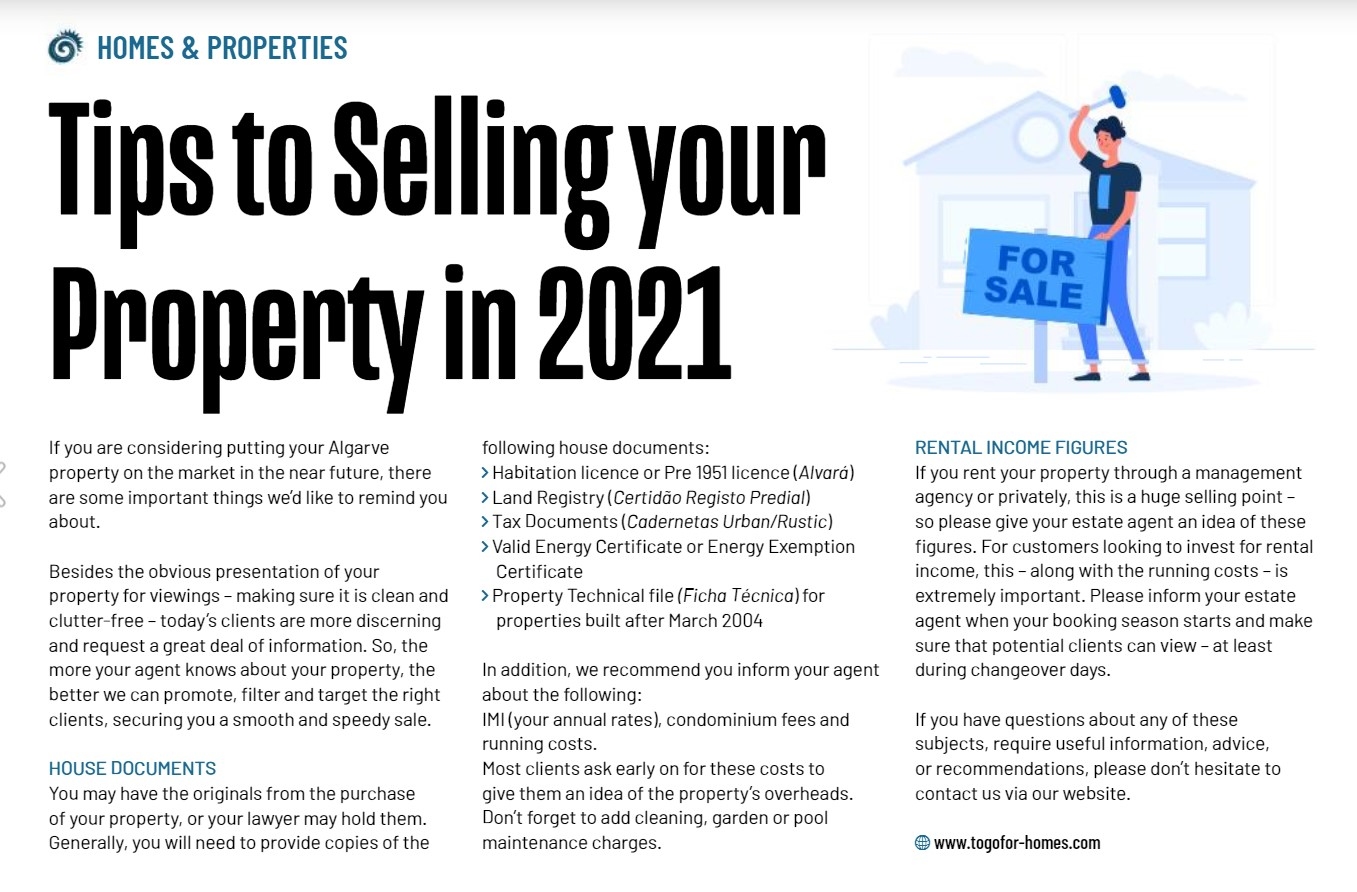 Tips to Selling your Property in 2021 – Helping Us to Help You
