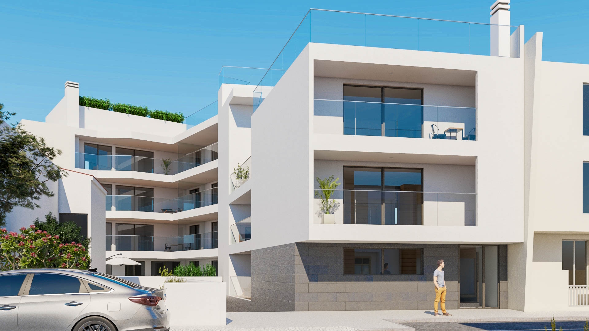 2 Bedroom Apartment with Rooftop Pool in Olhos d’Água, Albufeira | VM1800 2-bedroom apartment with stunning sea views from the roof top swimming pool is set in a small 14 apartment condominium with easy access to local restaurants, cafés and shops in Olhos d’Água