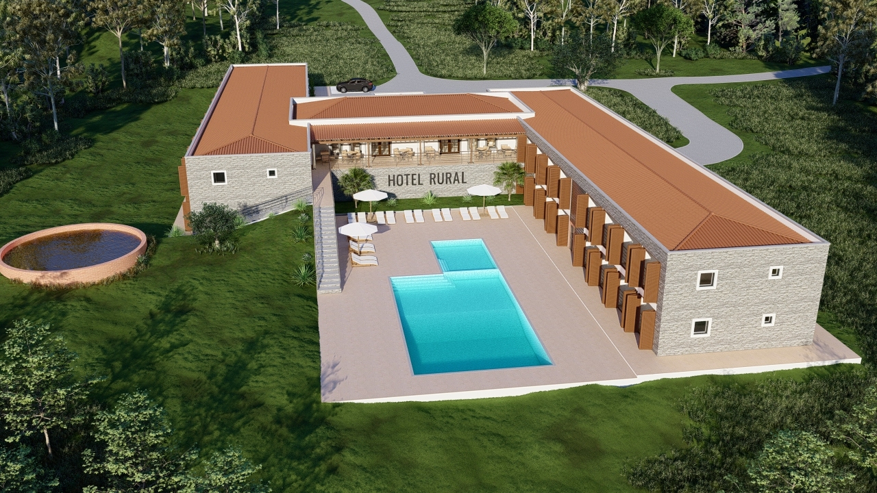 Grand terrain avec projet hôtelier approuvé à Vale Parra, Albufeira | VM1993 Grand terrain avec projet approuvé pour 39 unités d'hébergement dans un projet hôtelier. 1 piscine pour enfants, 1 grande piscine à Vale Parra, Guia, Albufeira