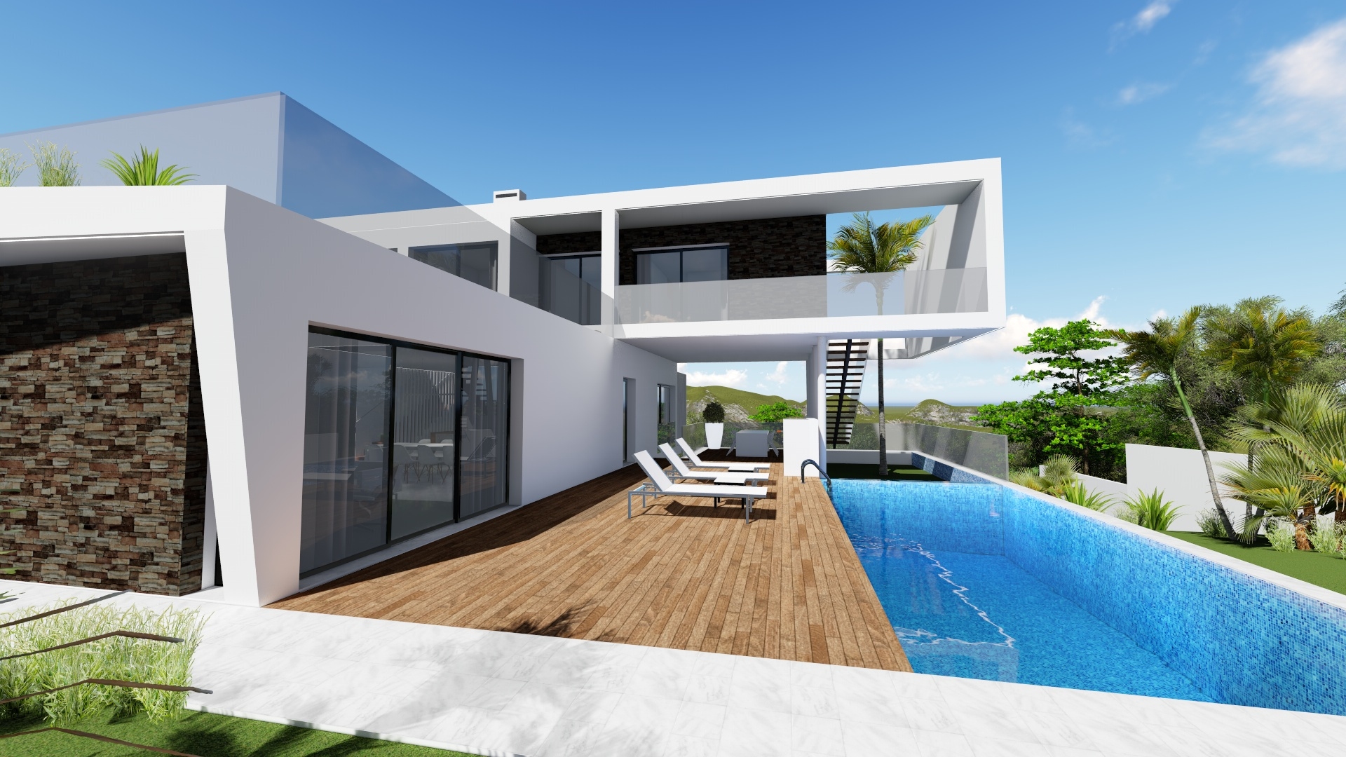 CONSTRUCTION STARTING SOON - Modern 4 Bedroom Villa and Pool with Panoramic Views in Vale Judeu | VM2147 4-bedroom Villa with a pool and top quality finishings to start construction September 2023. Good investment opportunity.