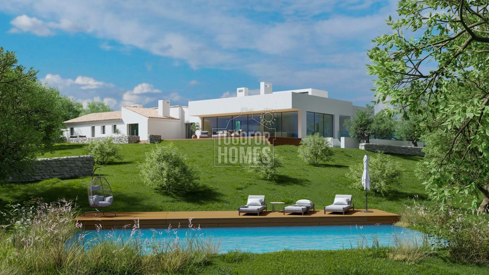 Picturesque Plot of Land with Approved Project for Construction of 2 houses, Santa Catarina, East Algarve