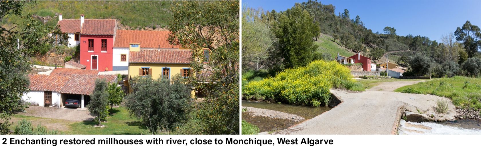 LG1082 - 2 Enchanting restored millhouses with river, close to Monchique, West Algarve