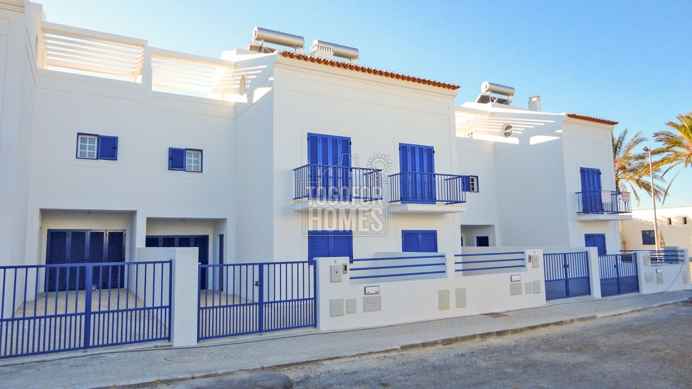 ST1740 - Front Line Sea View Brand New Linked Houses in a Typical Village, Manta Rota